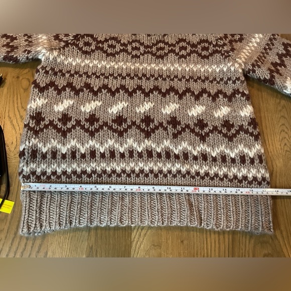 Sundance Chunky Knit Wool Blend Short Sleeve Sweater Size Medium EUC - Picture 4 of 8